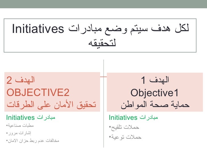 Goal Objective Measure Target Initiative