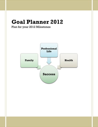 Goal Planner 2012
Plan for your 2012 Milestones




                      Professional
                          Life


         Family                      Health




                       Success
 