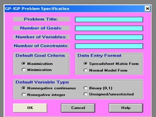 Goal programing | PPT