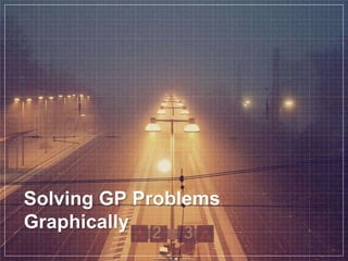 Solving GP Problems
Graphically
 