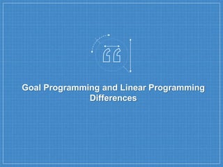 Goal Programming | PPT