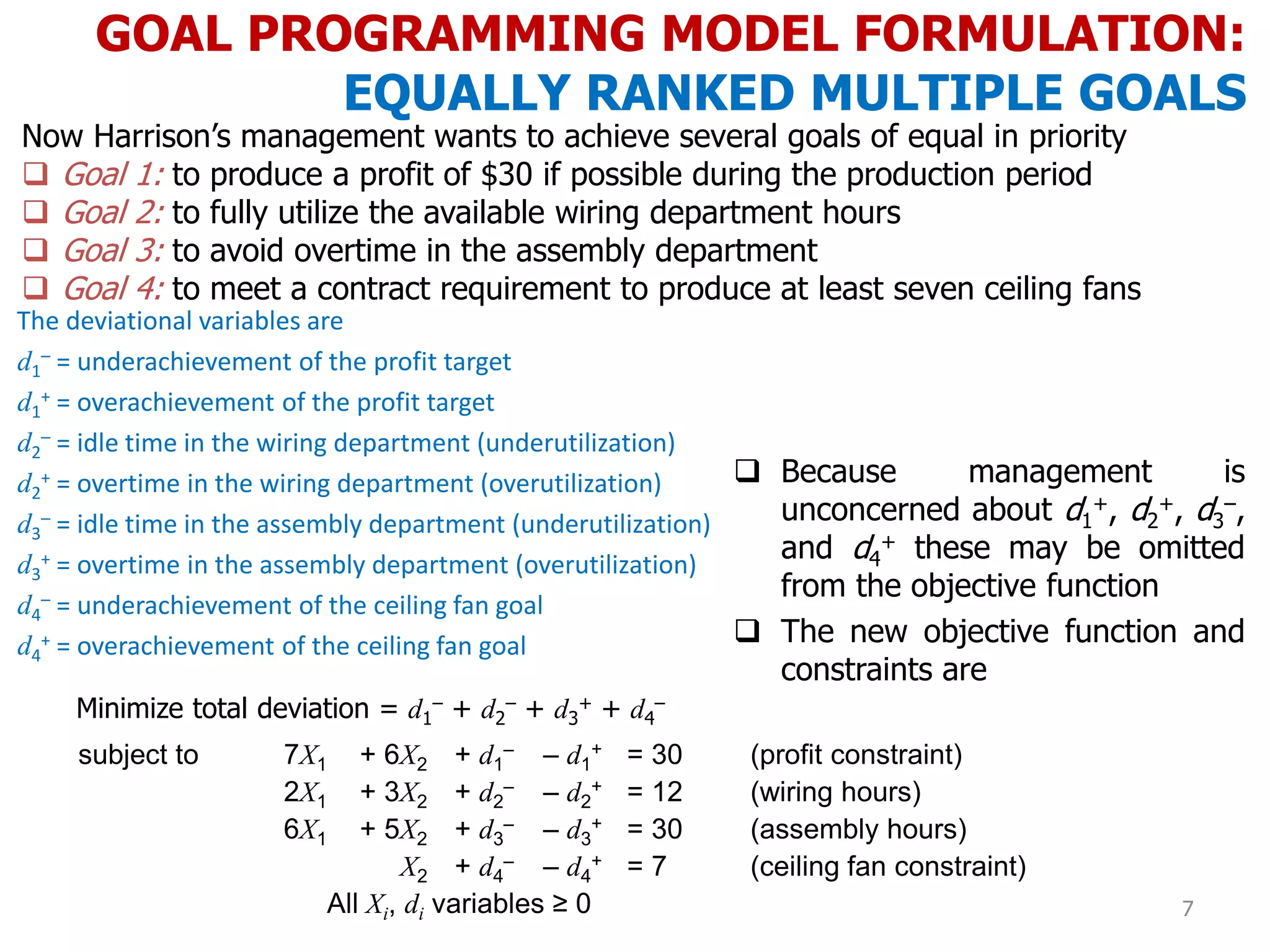 Goal programming | PDF