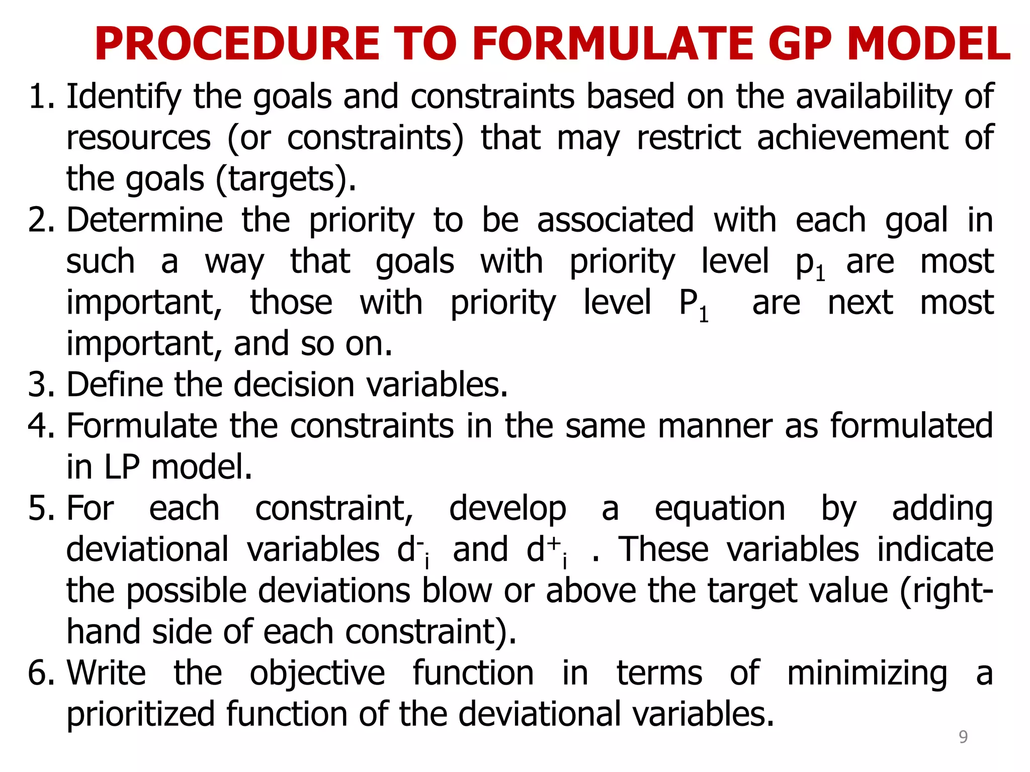 Goal programming | PDF