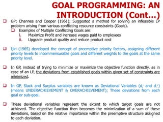 Goal programming | PDF | Business | Business and Finance