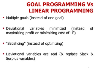 Goal programming | PPT