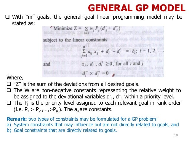 Goal programming