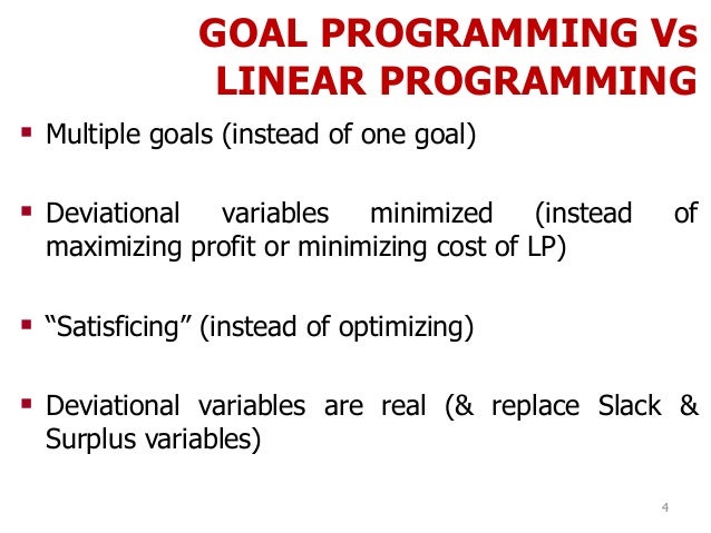 Goal programming