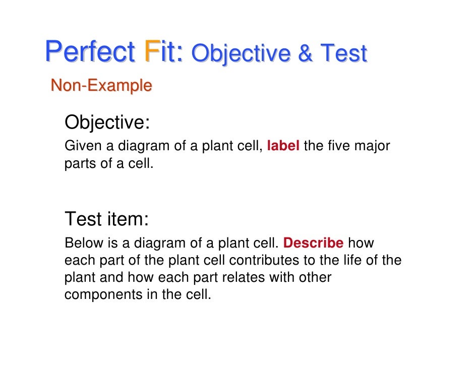 example of objectives
