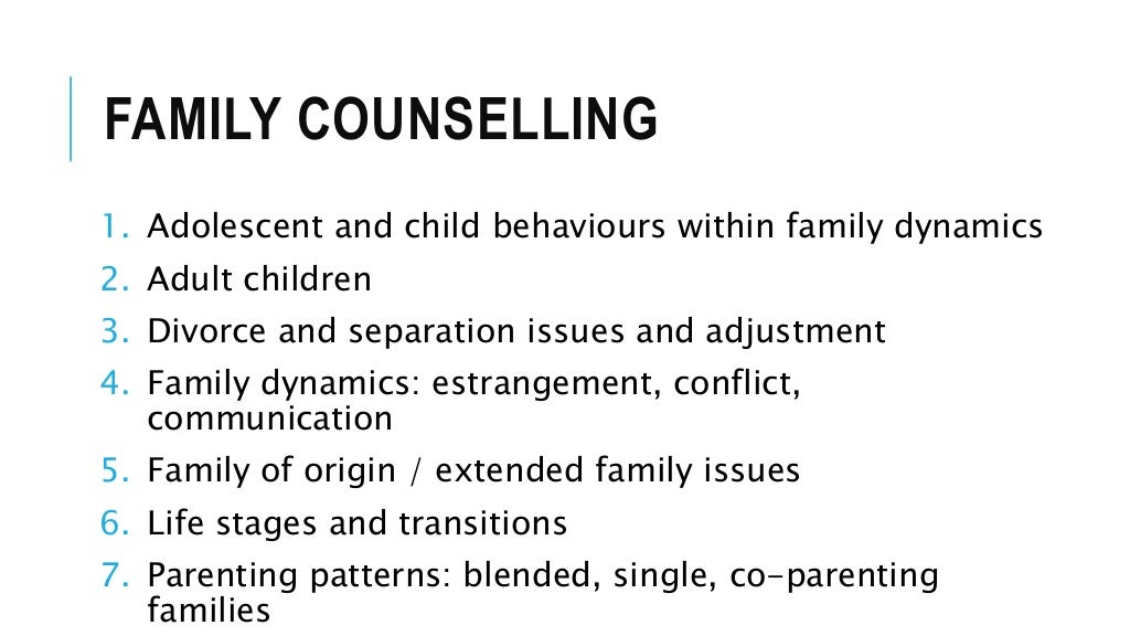 Goals and Scope of Counselling