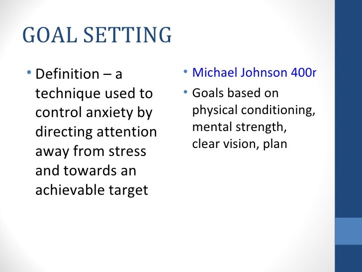 A2 Goal setting