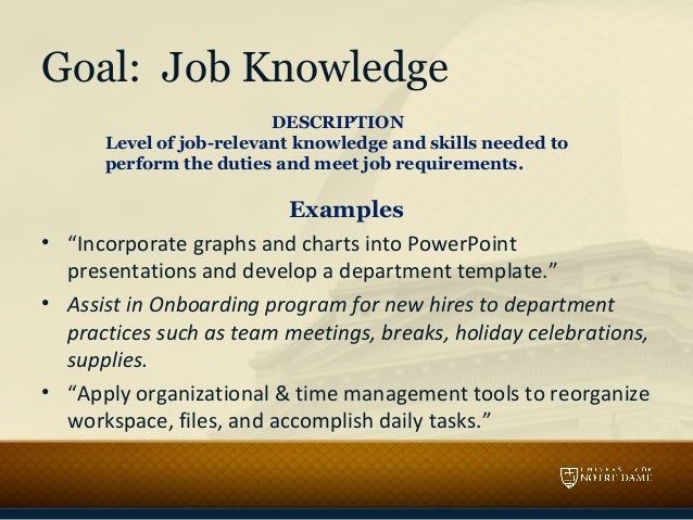 goals for a job