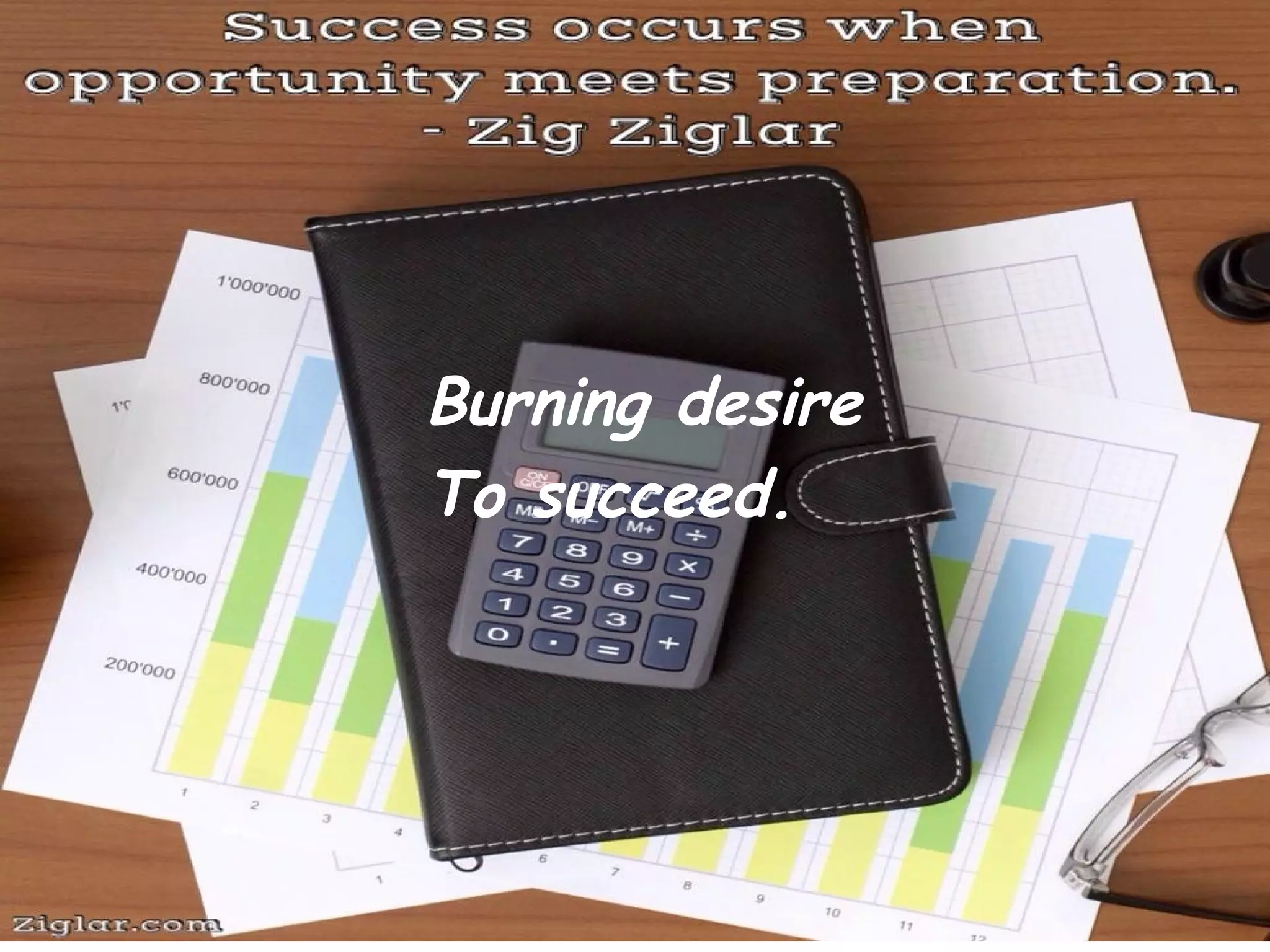 Burning desire
To succeed.
 