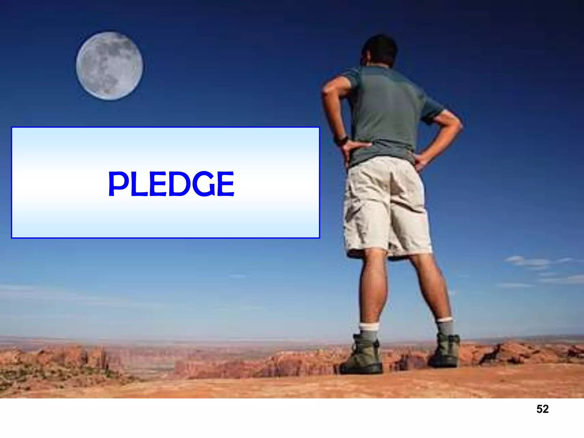 52
PLEDGE
 