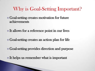 Goal Setting And Stress Management