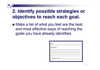 Goal Setting [Compatibility Mode] | PDF