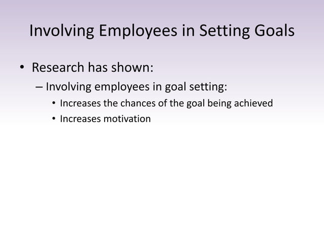 Effective Goal Setting For Managers Goal setting for managers | PPT
