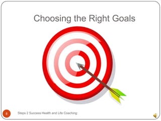 Choosing the Right Goals




8   Steps 2 Success Health and Life Coaching:
 