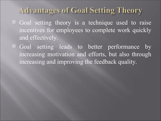 Goal Setting Theory in management for motivation.pptx