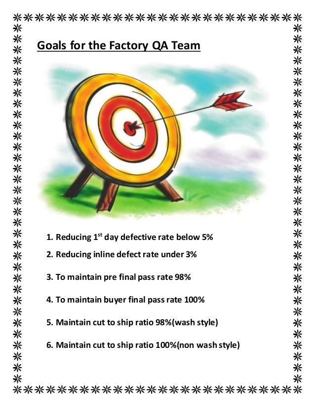 Goals for the qa factory