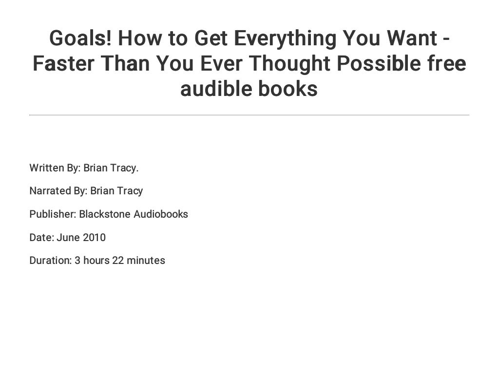 Goals! How to Get Everything You Want - Faster Than You Ever Thought ...