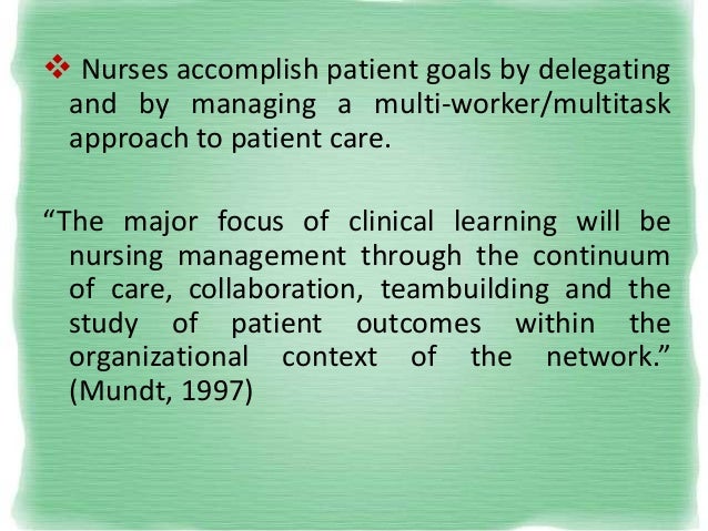 Goals of clinical nursing education