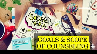 GOALS & SCOPE
OF COUNSELING
 