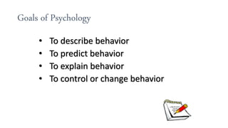 Goals, Uses, and Values of Psychology | PPTX