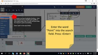 Enter the word
“Point” into the search
field. Press <Enter>
 