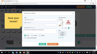 Save your
movie!
 