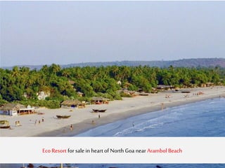 Eco Resort for sale in heartof North Goa near Arambol Beach
 