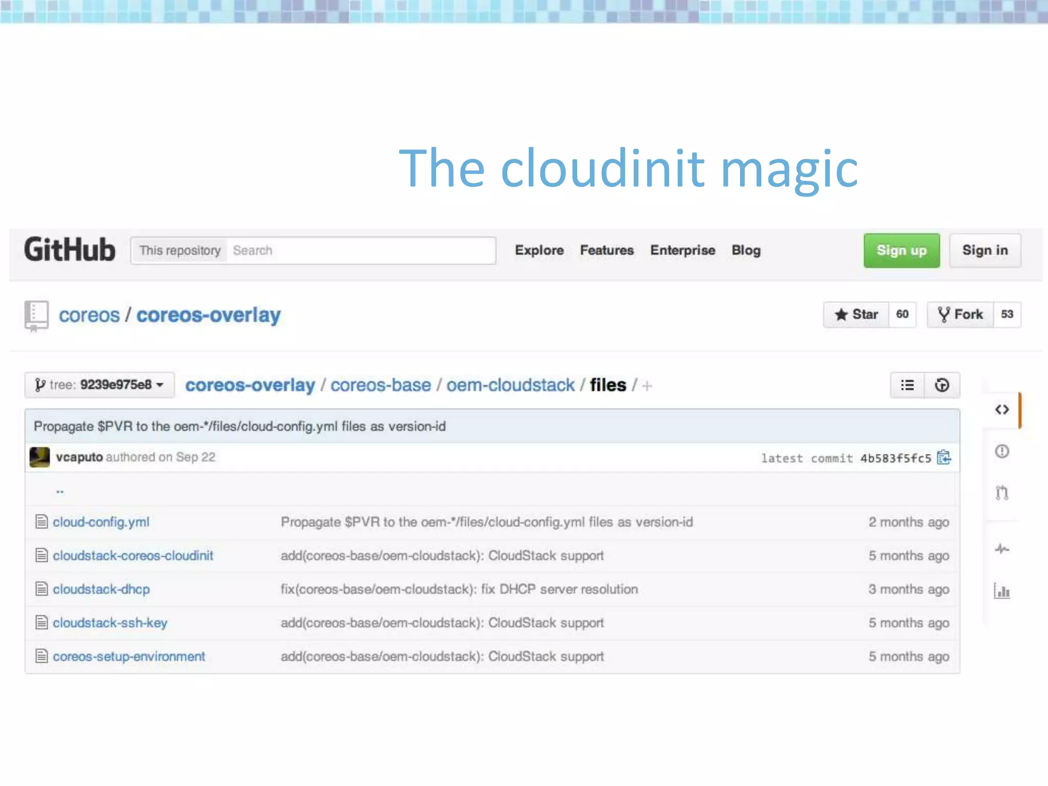 The cloudinit magic
 