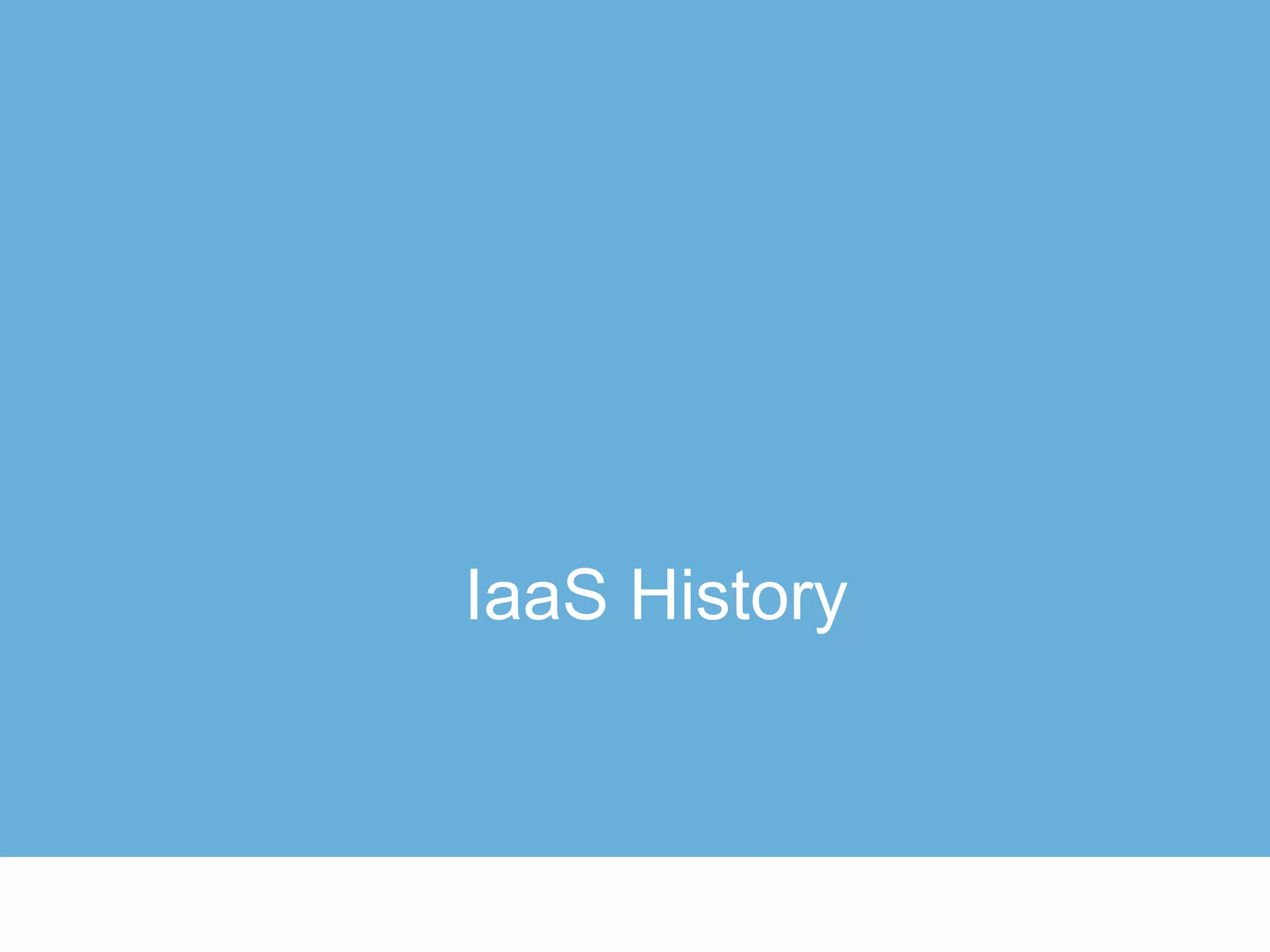 IaaS History
 