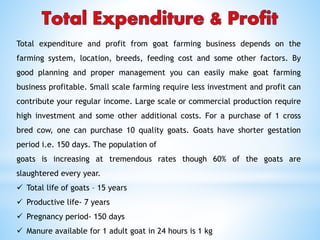 Goat Income Goat farming | PPTX