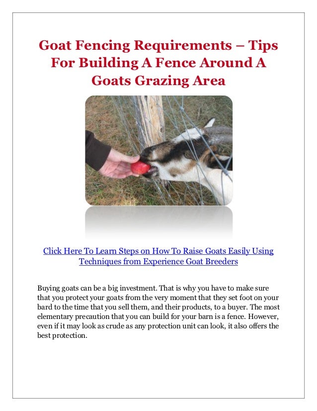 Your file Goat Fencing Requirements Tips For Building A Fence Around