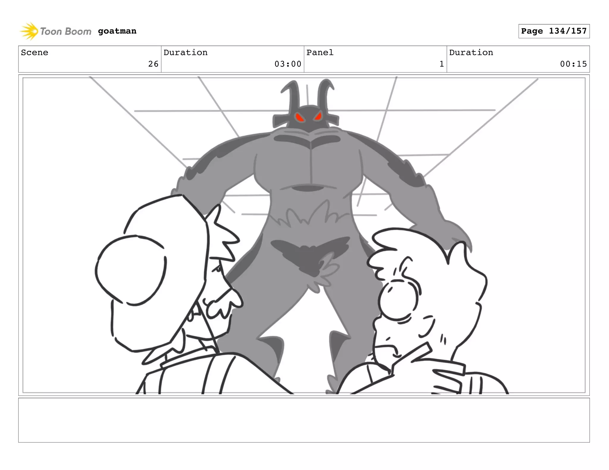 Scene
26
Duration
03:00
Panel
1
Duration
00:15
goatman Page 134/157
 