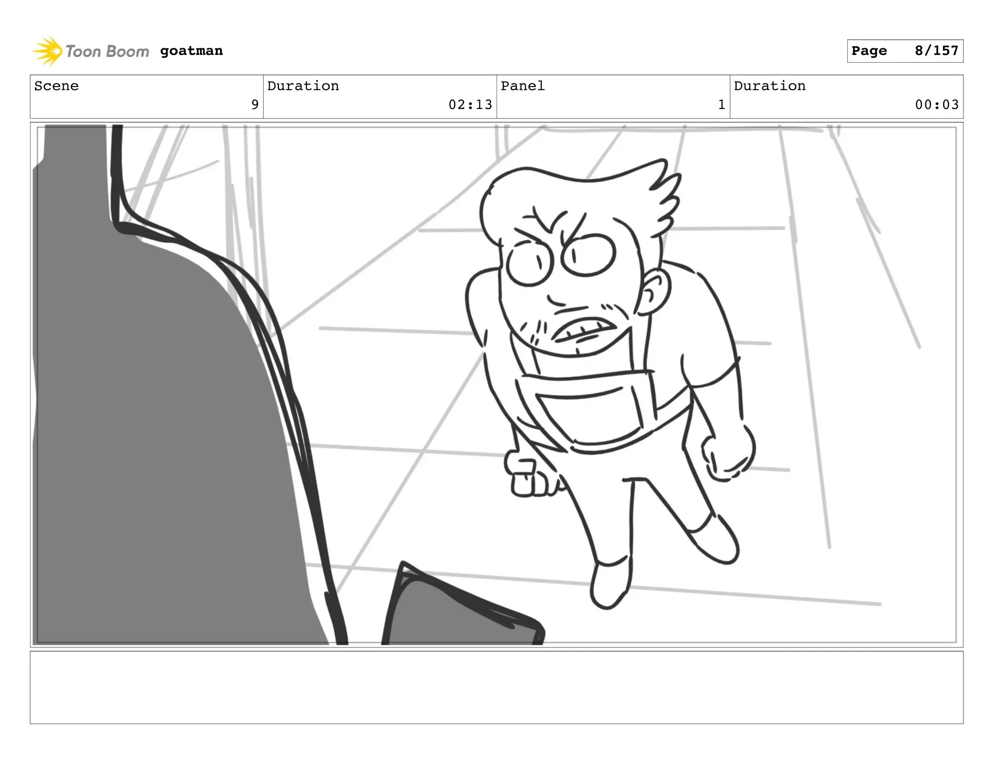 Scene
9
Duration
02:13
Panel
1
Duration
00:03
goatman Page 8/157
 