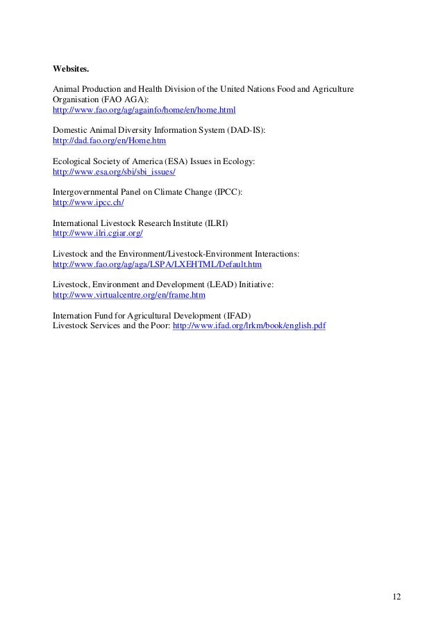 Livestock's long shadow environmental issues and options citation
