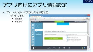 – ディレクトリ
• 読み込み
• 書き込み
DEMO
 