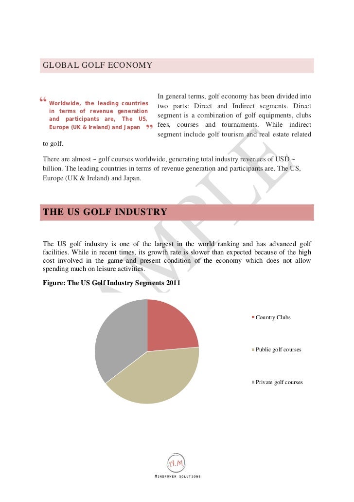 Global Golf Industry, Participation and Growth Forecast