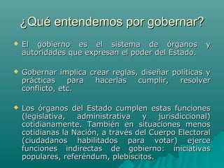 Gobernabilidad, gobernanza y buen gobierno septiembre de 2013[2] | PPT