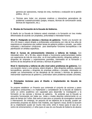 Gobernantes a la escuela