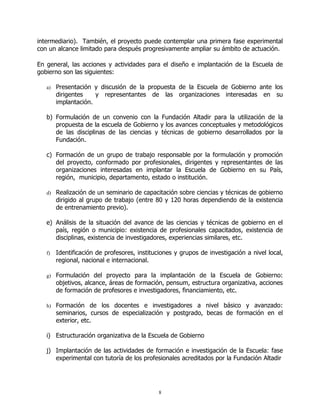 Gobernantes a la escuela