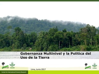 Gobernanza Multinivel y la Politica del
Uso de la Tierra
Lima, Junio 2017
 