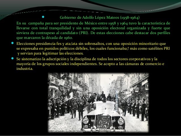 Gobierno adolfo lopez mateos