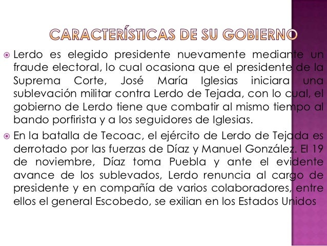 Gobierno de sebastián lerdo de tejada