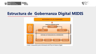 Estructura de Gobernanza Digital MIDIS
 