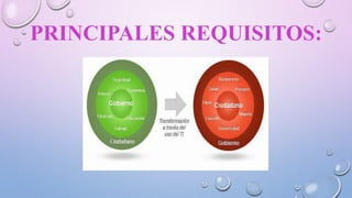 PRINCIPALES REQUISITOS:
 