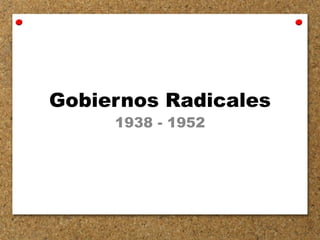 Gobiernos Radicales
1938 - 1952
 