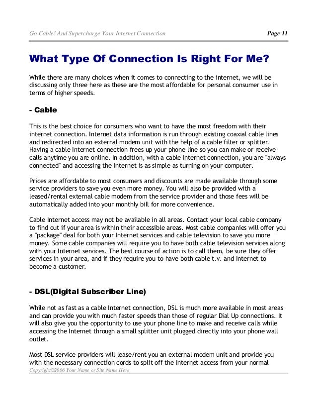 Go cable! and_super-charge_your_internet_connection | PDF
