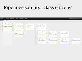 Pipelines são ﬁrst-class citizens
 